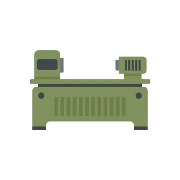 Boring lathe icon flat isolated vector Stock Illustration