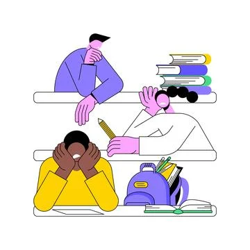 Boring lecture isolated cartoon vector illustrations. Stock Illustration