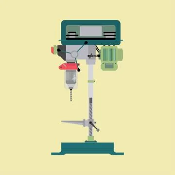 Boring mill Stock Illustration