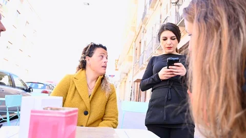 Boring order to waitress at restaurant Stock Footage 105476658