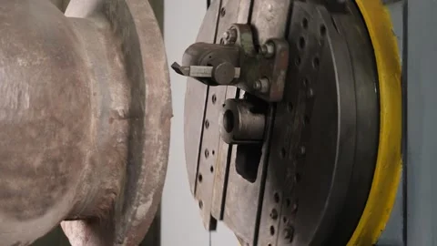 Boring of a part on a machine Stock Footage 281066241