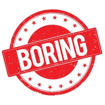BORING stamp sign red Stock Illustration