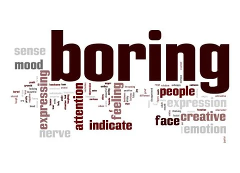 Boring word cloud Stock Illustration