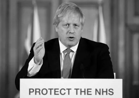 Boris Johnson protecting the NHS Stock Footage 139245446