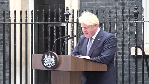 Boris Johnson resigns as Conservative leader Stock Footage 200825187