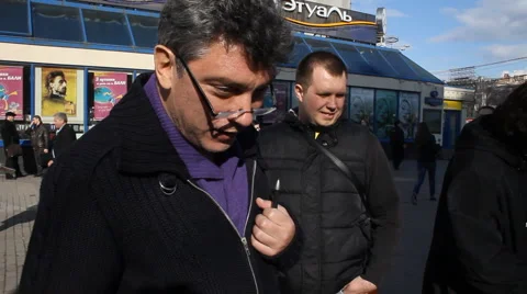 Boris Nemtsov, Boris Efimovich Stock Footage 4409176