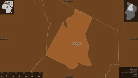 Borkou, Chad. Patterned solids with lakes and rivers イラスト素材