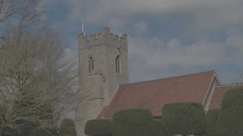 Borley Church on a Beutiful Spring Day - FLAT Stock Footage 160342604