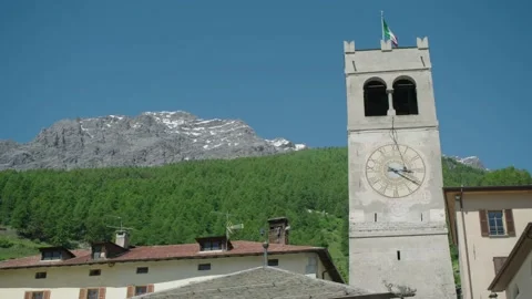 Bormio italy  tower Stock Footage 187741639