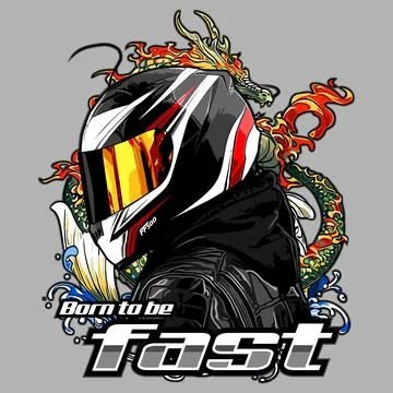 Born to be fast Stock Illustration