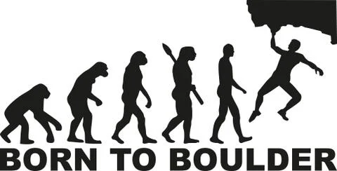 Born to boulder evolution 스톡 일러스트