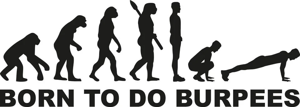 Born to do burpees Stock Illustration