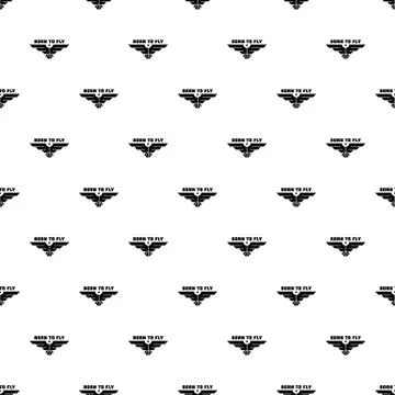 Born to fly pattern seamless Stock Illustration