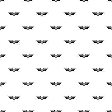 Born to fly wings pattern seamless vector Illustrazione stock