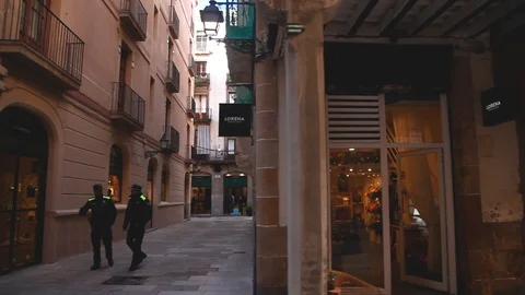 Born Shops Pan Stock Footage 120417776