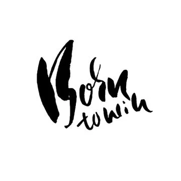 Born to Win. Modern dry brush lettering. Typography poster. Grunge vector Stock Illustration