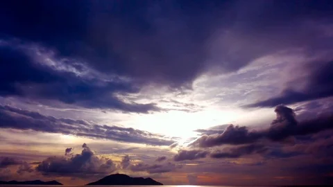 Borneo Beach Sunset Stock Footage 122117565