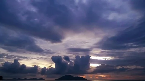 Borneo Beach Sunset Stock Footage 122137622