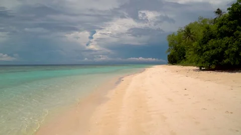 Borneo empty beach with crystal water Stock Footage 141949659