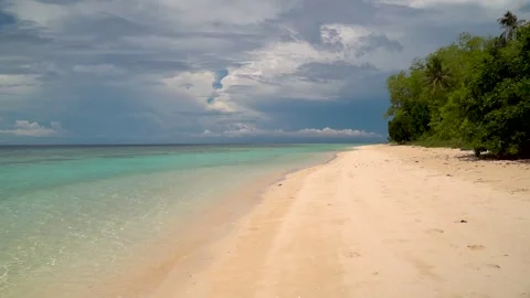 Borneo empty beach with crystal water Stock Footage 141949662