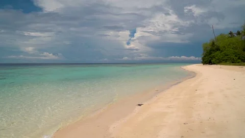 Borneo empty beach Slowmotion Stock Footage 141948985