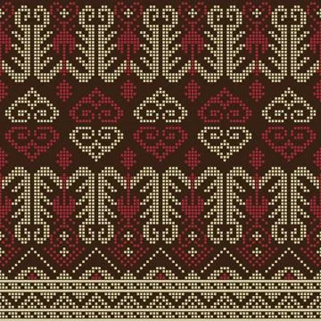 Borneo indonesia weaving batik pattern Stock Illustration