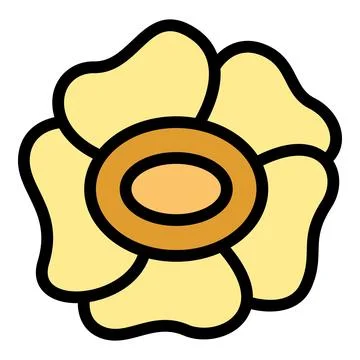 Borneo rafflesia icon vector flat Stock Illustration