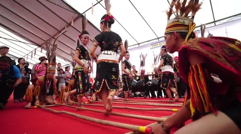 Borneo traditional dance 스톡 동영상 50955656