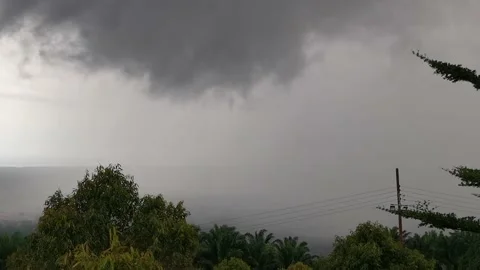 Borneo Valley's Thunderstorm Stock Footage 205070709