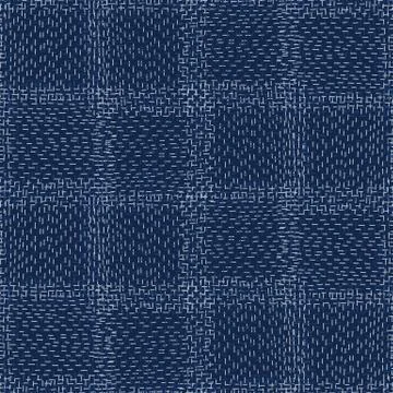 Boro Fabric Patch Kantha Vector Pattern. Darning Embroidery Needlework Seamless Stock Illustration