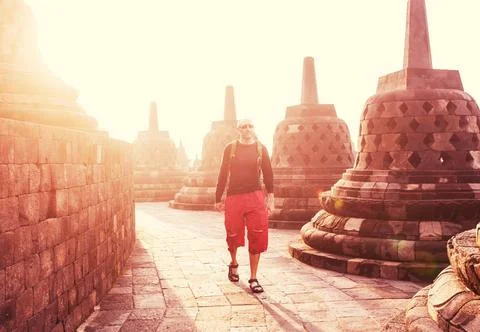 Borobudur Borobudur Temple,Java, Indonesia. ,model released, Symbolfoto Co... Stock-Fotos