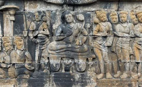 Borobudur Buddhist Temple, Java, Indonesia, Southeast Asia, Asia Stock Photos