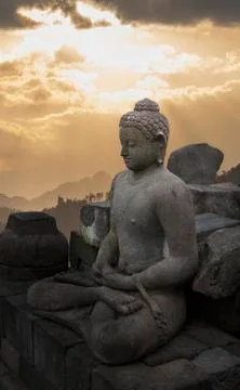 Borobudur Buddhist Temple, Java, Indonesia, Southeast Asia, Asia Stock Photos
