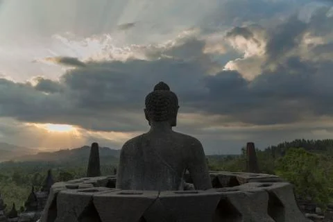 Borobudur Buddhist Temple, Java, Indonesia, Southeast Asia, Asia Stock Photos