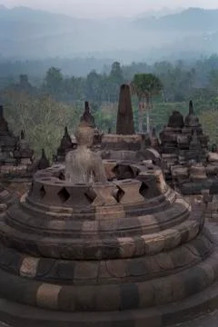 Borobudur Buddhist Temple, Java, Indonesia, Southeast Asia, Asia Stock Photos