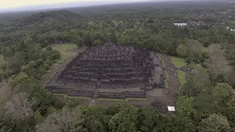 Borobudur buddhist temple Yogyakarta, Java, Indonesia Stock-Footage 75474078