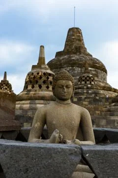 Borobudur Buddist Temple - island Java Indonesia Fotos de archivo