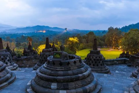 Borobudur Buddist Temple - island Java Indonesia Fotos de archivo