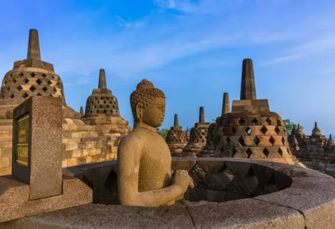 Borobudur Buddist Temple - island Java Indonesia Fotos Stock