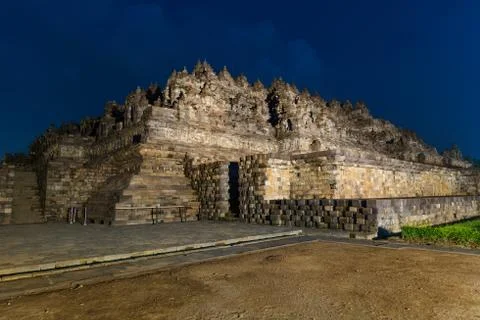 Borobudur Buddist Temple - island Java Indonesia 스톡 사진