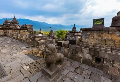 Borobudur Buddist Temple - island Java Indonesia Fotos de archivo