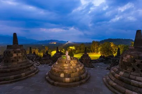 Borobudur Buddist Temple - island Java Indonesia Stock-Fotos
