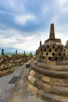 Borobudur Buddist Temple - island Java Indonesia Fotos de archivo