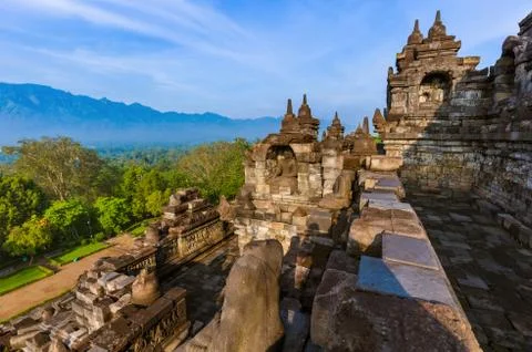 Borobudur Buddist Temple - island Java Indonesia Fotos de archivo