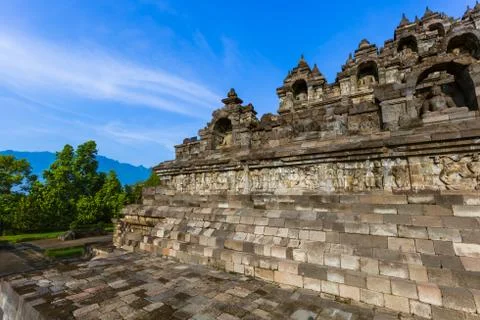 Borobudur Buddist Temple - island Java Indonesia Fotos de archivo