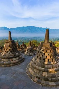 Borobudur Buddist Temple - island Java Indonesia Fotos Stock