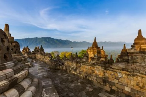 Borobudur Buddist Temple - island Java Indonesia Fotos Stock
