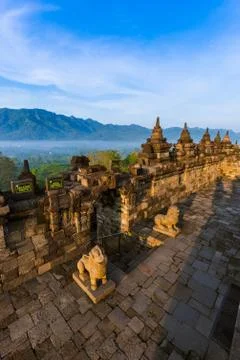 Borobudur Buddist Temple - island Java Indonesia Fotos de archivo