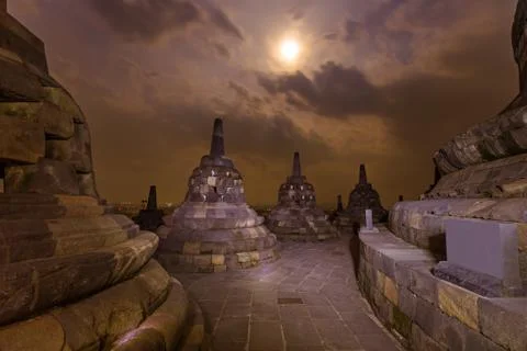 Borobudur Buddist Temple - island Java Indonesia Stock-Fotos