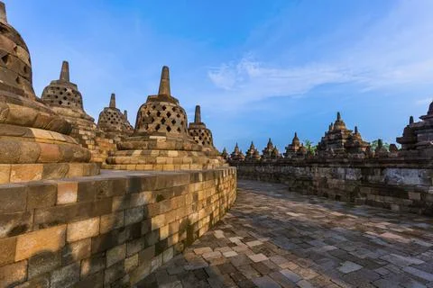 Borobudur Buddist Temple - island Java Indonesia Fotos de archivo